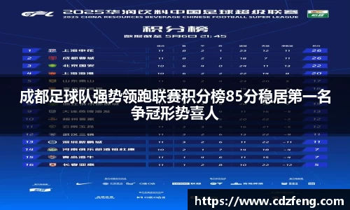 成都足球队强势领跑联赛积分榜85分稳居第一名争冠形势喜人