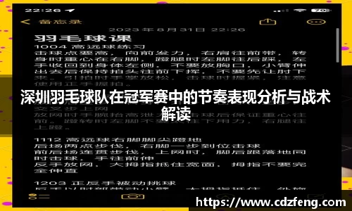 深圳羽毛球队在冠军赛中的节奏表现分析与战术解读